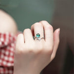 Gem Crystal Geometric Ring