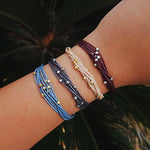 Beaded Colorful Leather Woven Bracelet