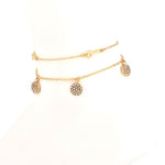 Key Star Round Tassel Crystal Chain  Anklet