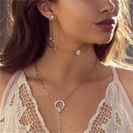 Classic Star Snowflake Crystal Rhinestone Chain Tassel Gold Silver Earrings Set